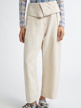 JW Anderson Foldover Waist Belted Trousers